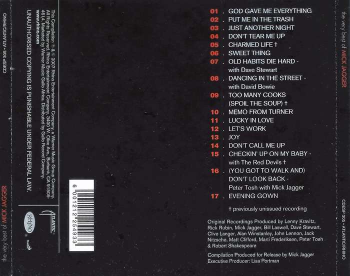 Mick Jagger  The Very Best Of Mick Jagger