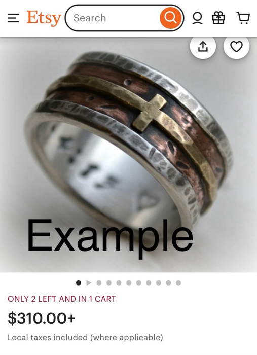 925 silver handmade Celtic men's ring with various metal accents