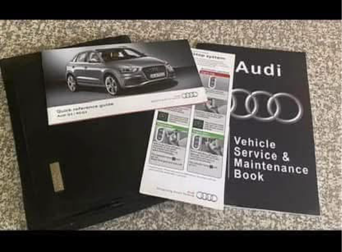 Brand new Audi Q3 service and maintenance book pack.