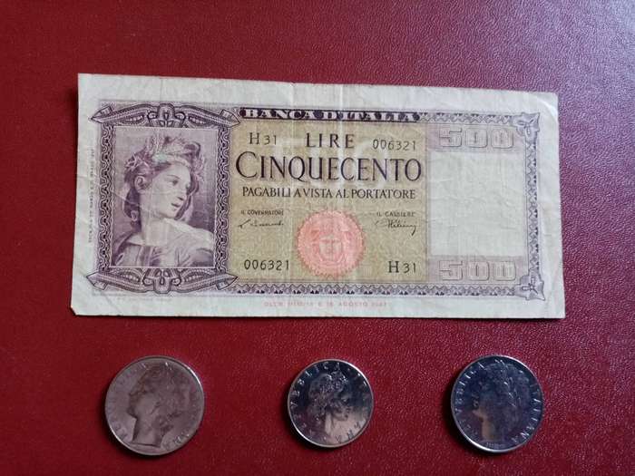 Italian 500 Lira Banknote 78 years old