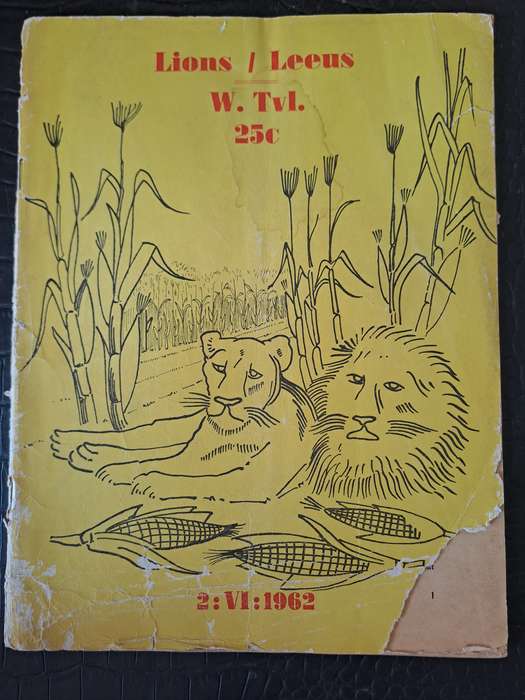 Rugby programme Western Transvaal v British & Irish Lions 2/6/1962 VERY SCARCE. See condition below