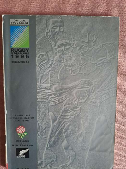 Rugby programme England v New Zealand 18 June 1995 Semi-final RWC