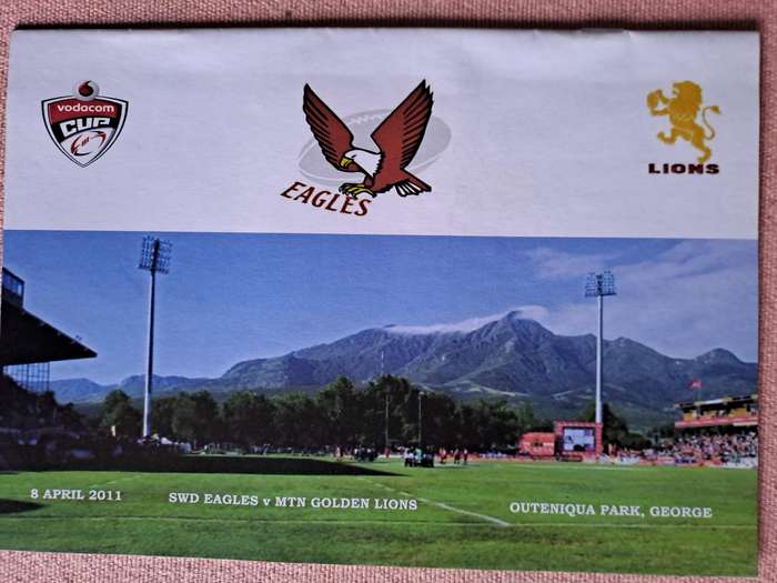 Rugby programme SWD v Golden Lions 8 April 2011