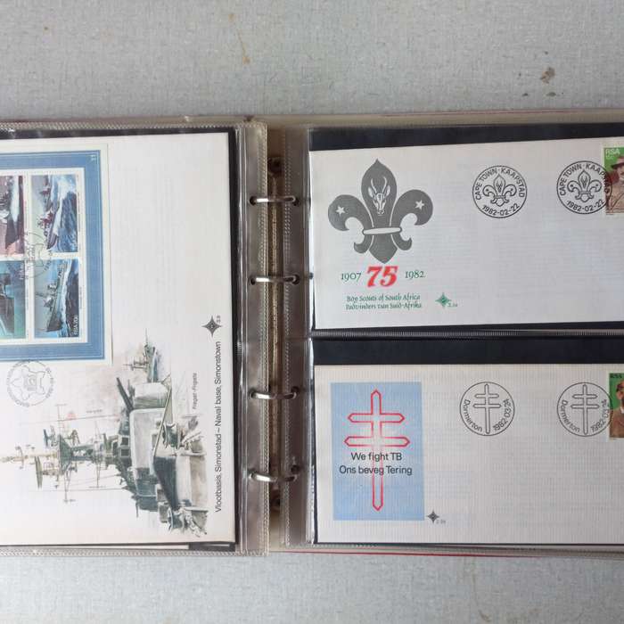 FDC Album - 20 Double-sided Album Pages - Includes RSA FDC's, Comms & DS Cards