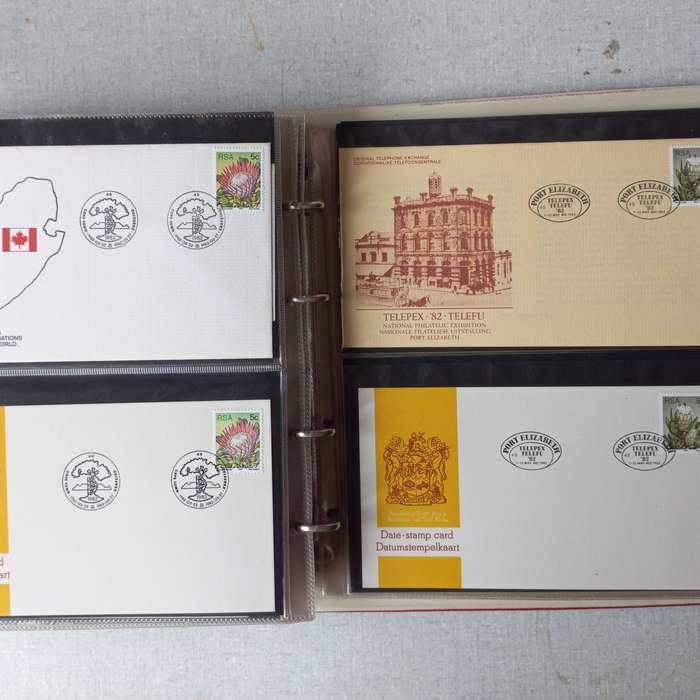 FDC Album - 20 Double-sided Album Pages - Includes RSA FDC's, Comms & DS Cards