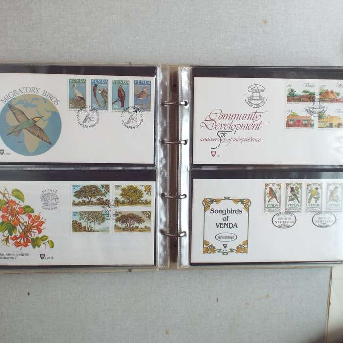 FDC Album - 20 Double-sided Album Pages - Includes Venda FDC's, Collectors Cards
