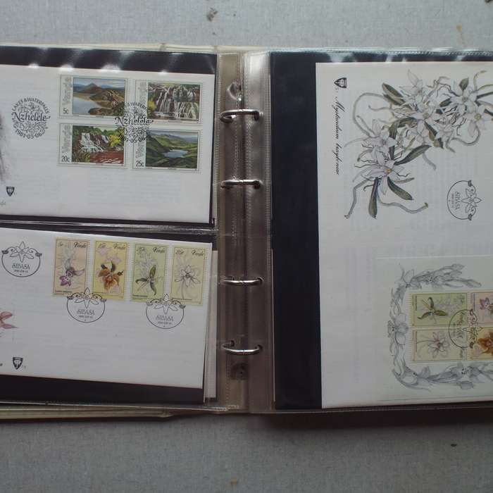 FDC Album - 20 Double-sided Album Pages - Includes Venda FDC's, Collectors Cards