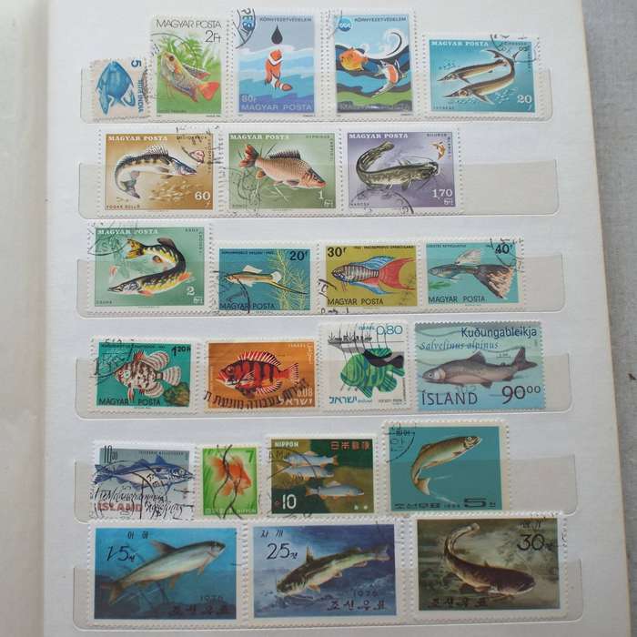 Stock Book - Thematics - Sea and Fresh Water Life - >360 Stamps