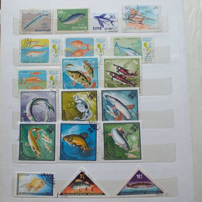 Stock Book - Thematics - Sea and Fresh Water Life - >360 Stamps