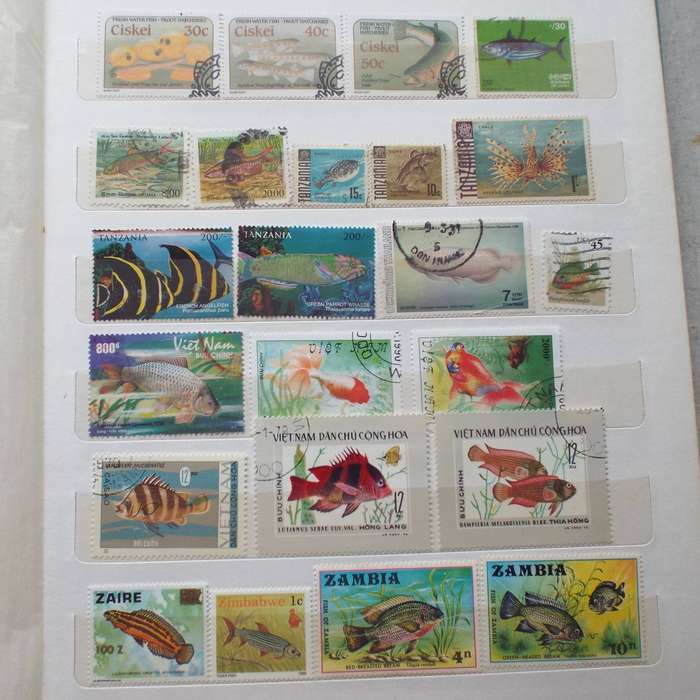 Stock Book - Thematics - Sea and Fresh Water Life - >360 Stamps