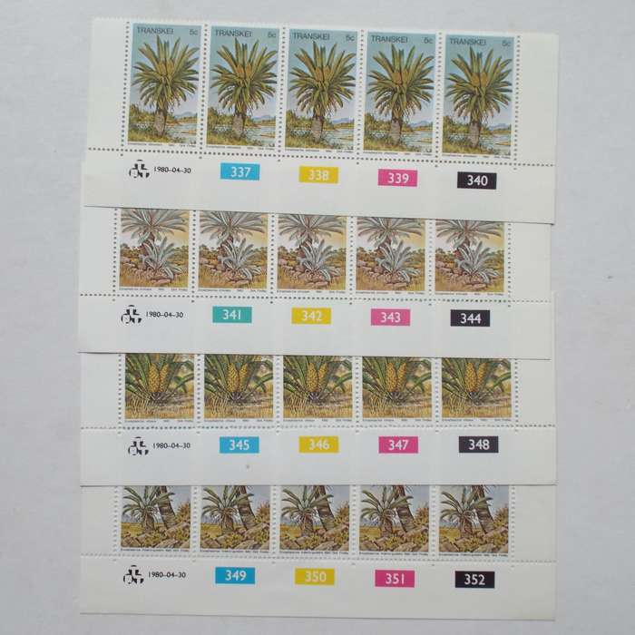 Transkei - 1980 Cycads - Full Set of Controls - MNH