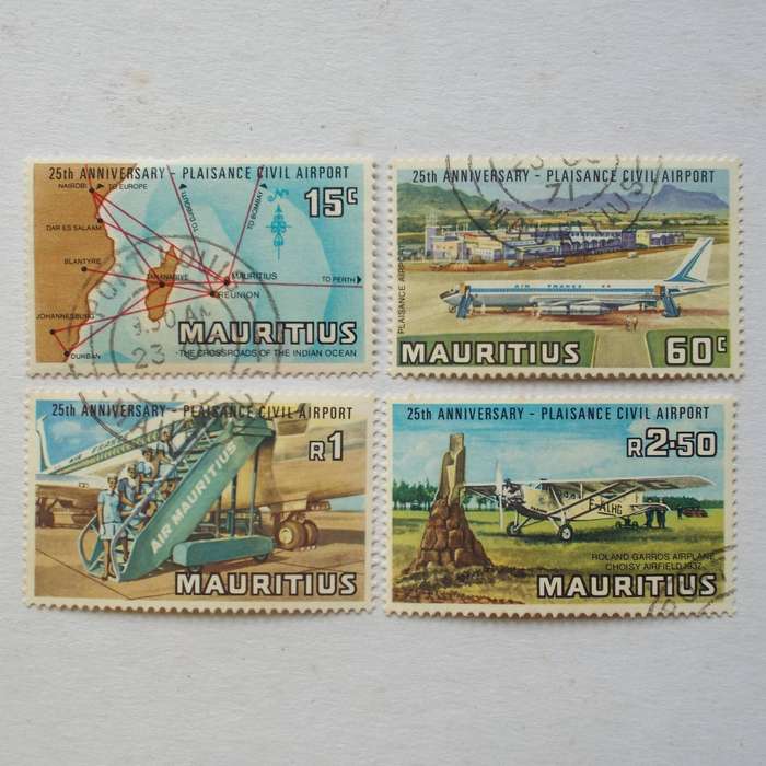MAURITIUS - 1971 75th Anniv of Plaisance Airport - Full Set of Singles - Used