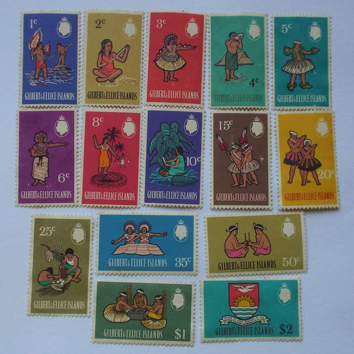 GILBERT & ELLICE ISLANDS - 1968 Defin Issue - Full Set of Singles - Unused