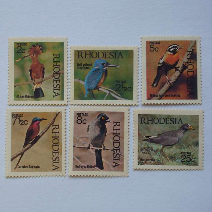 Rhodesia - 1971 Birds of Rhodesia - Full Set of Singles - Unused