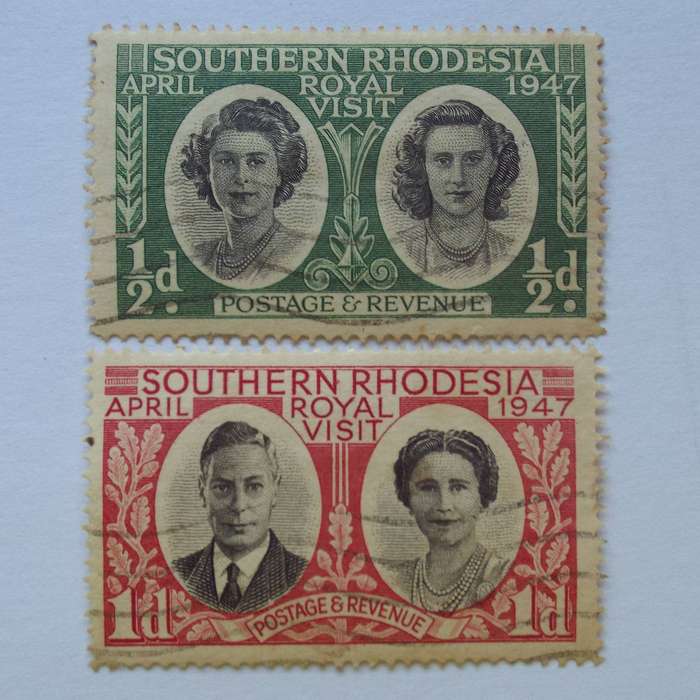Southern Rhodesia - 1947 Royal Visit - Full Set of Singles - Used