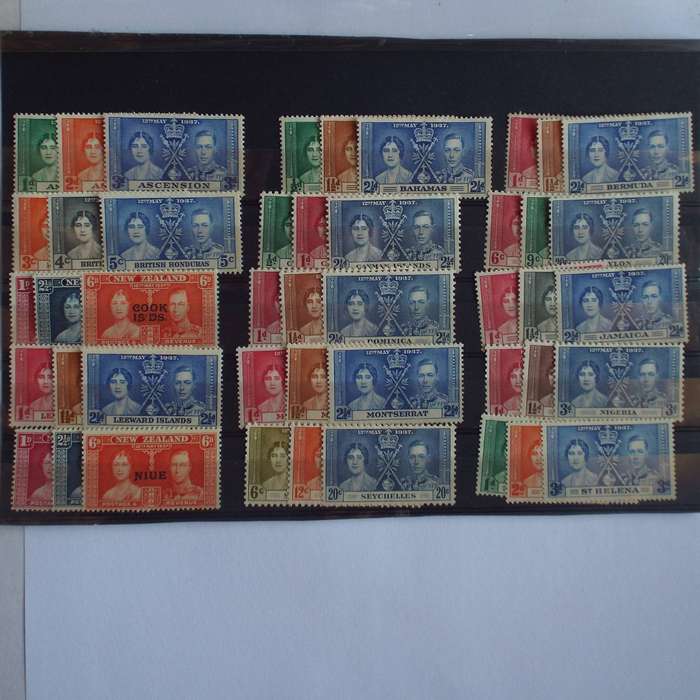 GB Colonies/Dependancies - 1937 Coronation of KGVI - 22 Sets of Singles - Unused/Used