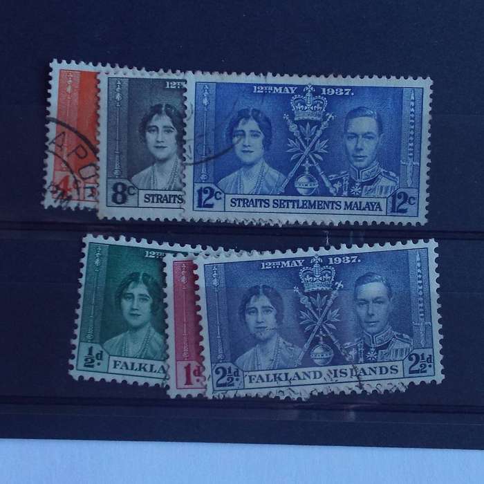 GB Colonies/Dependancies - 1937 Coronation of KGVI - 22 Sets of Singles - Unused/Used