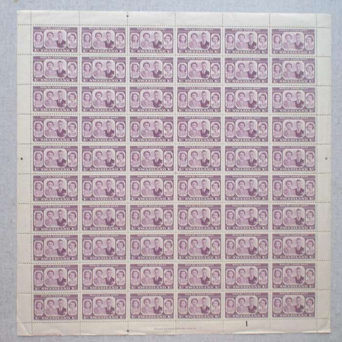 Swaziland - 1947 Royal Visit - Full Set of Full Sheets of 60 - Unused