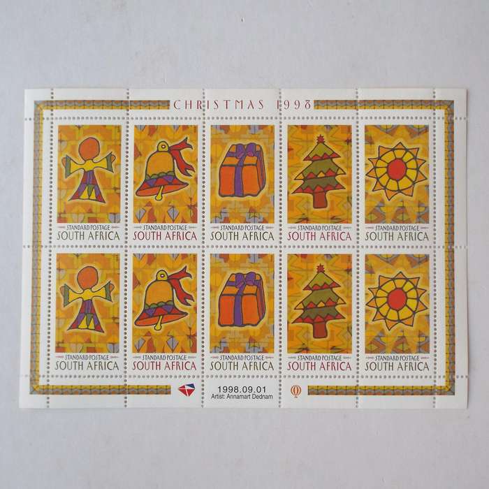 RSA - 1998 Christmas - Full Sheetlet of 10 - MNH