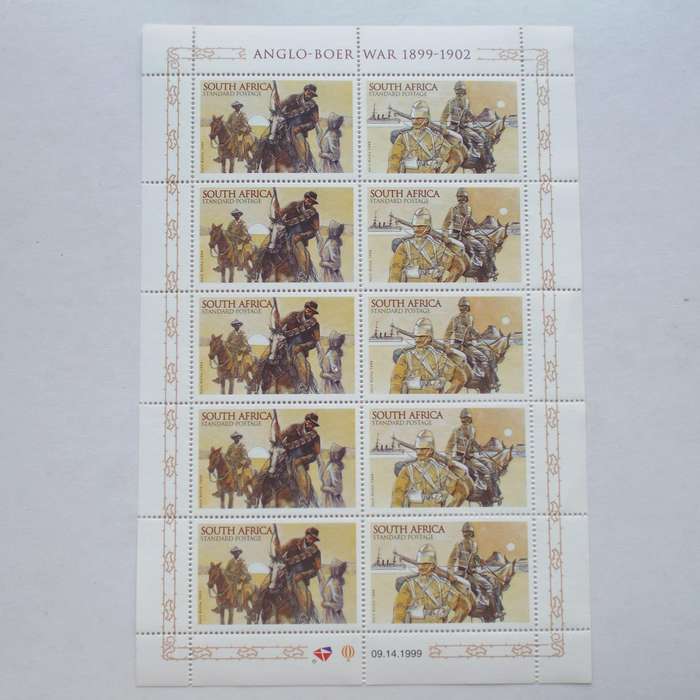 RSA - 1999 Commemoration of Anglo-Boer War - Full Sheetlet of 10 - MNH