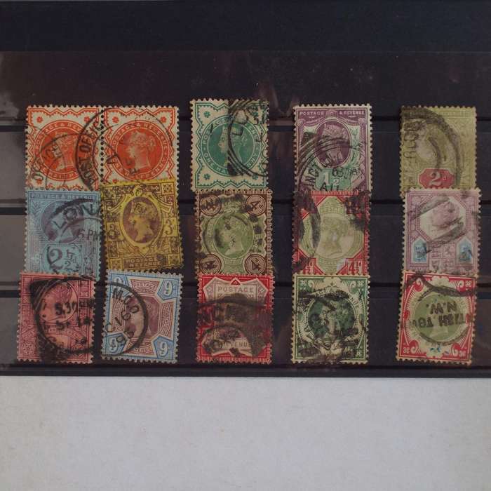 GREAT BRITAIN QV - 1887-1900 Jubilee Issue - Selection of 14 Singles - Used