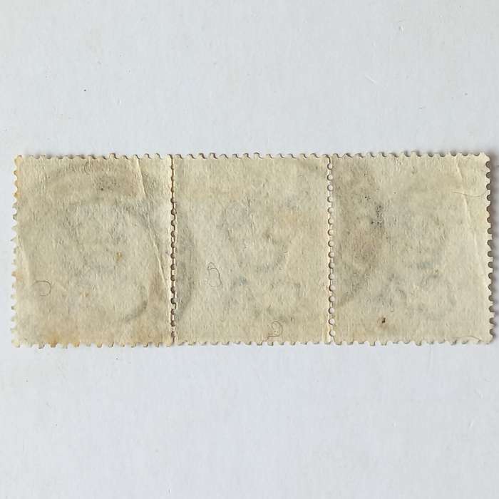 OFS - 1903 Defin Issue "KEVII" (Wmk Crown over CA) - 2,5d Blue - Strip of 3 - Used