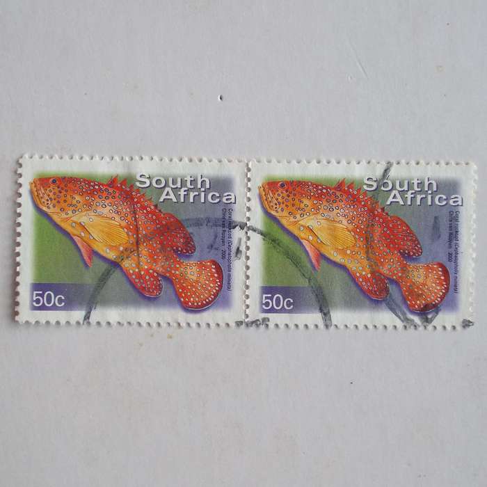 RSA - 2000 7th Defin Issue - 50c - Pair - Postally Used