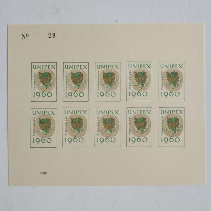 UNION - "UNIPEX 1960" - Seven Souvenir Miniature Sheets plus Souvenir Covers
