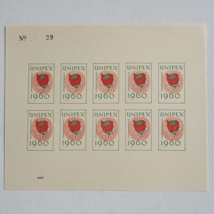 UNION - "UNIPEX 1960" - Seven Souvenir Miniature Sheets plus Souvenir Covers