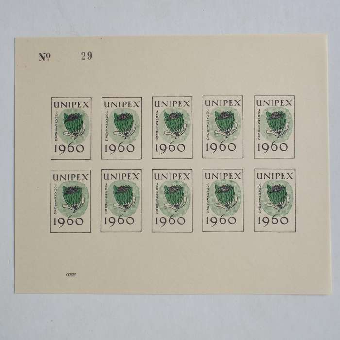UNION - "UNIPEX 1960" - Seven Souvenir Miniature Sheets plus Souvenir Covers