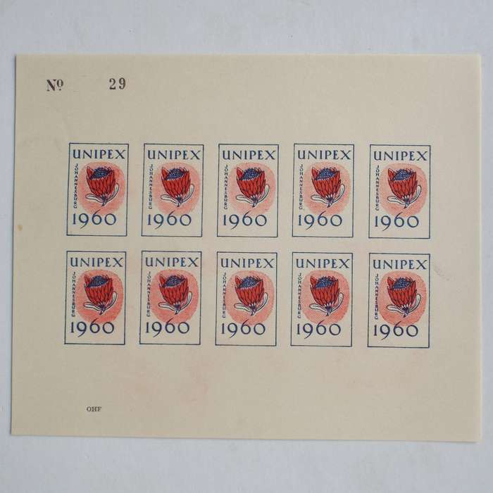 UNION - "UNIPEX 1960" - Seven Souvenir Miniature Sheets plus Souvenir Covers