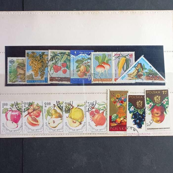 Thematics - Fruit & Vegetables - 45 stamps - No duplication