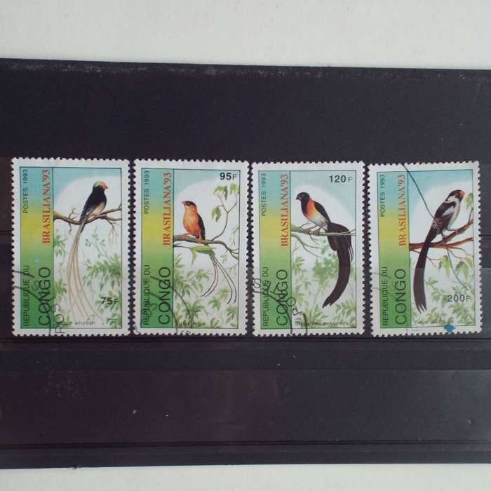 Thematics - Birds from Congo - 4 stamps  - no duplication