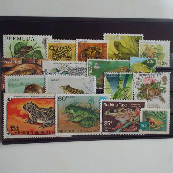 Thematics - Frogs - 17 stamps - Mixed World - no duplication
