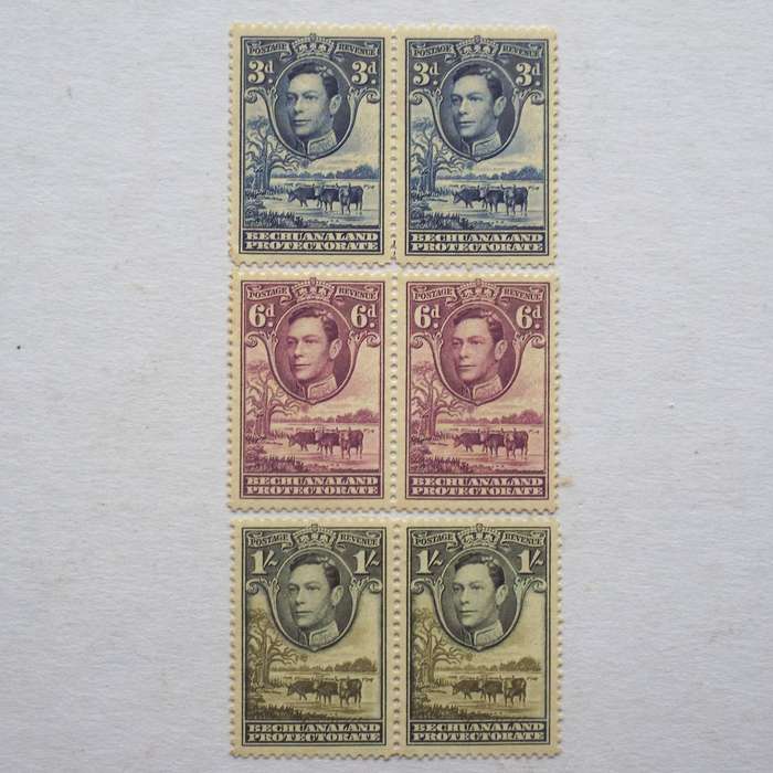 Bechuanaland Protectorate - 1938-52 Defin Issue "KGVI" - Selection of Pairs - Unused