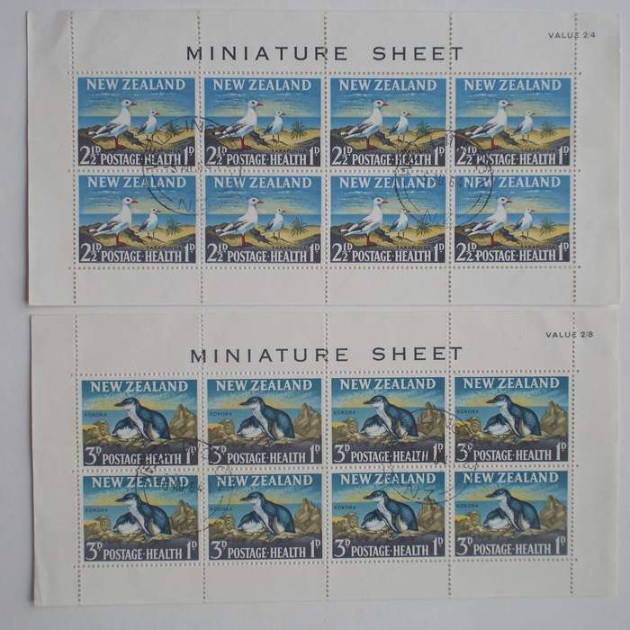 New Zealand - 1964 Health Stamps - Full Set in Miniature Sheets - Used