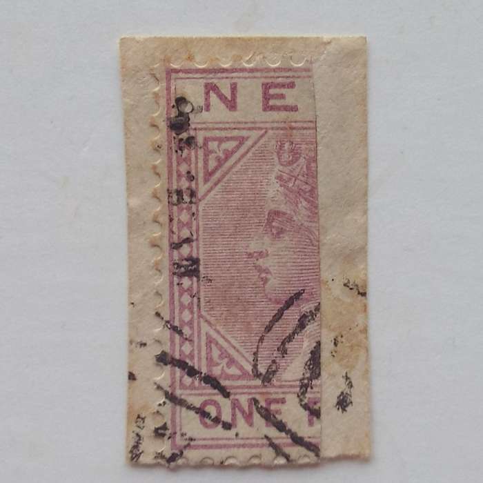 Nevis - 1879-90 Defin Issue - Half a 1d Lilac-mauve - "Bisected" Single on Piece