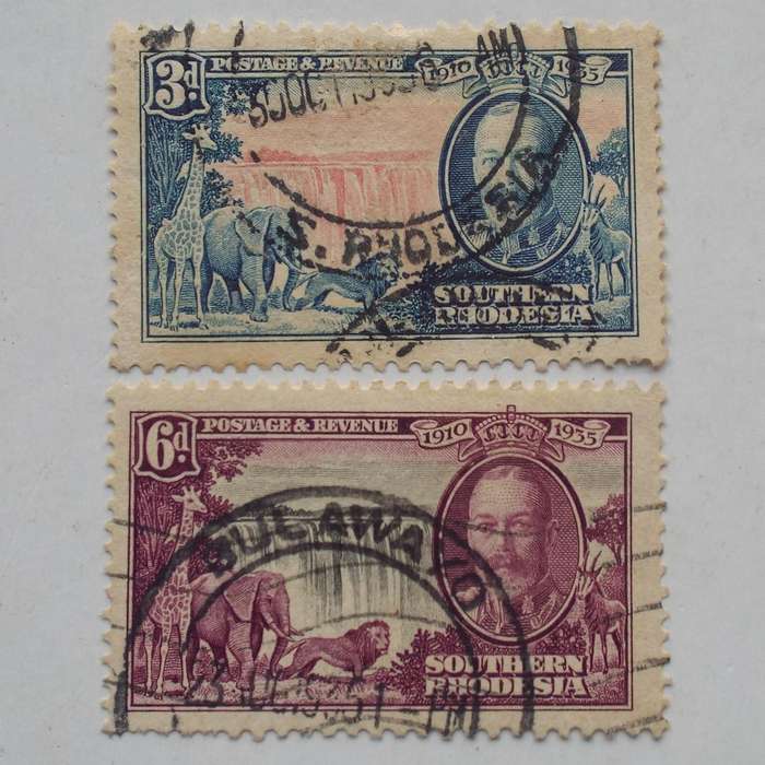 Southern Rhodesia - 1935 Silver Jubilee "KGV" - 3d & 6d - Singles - Fine Used