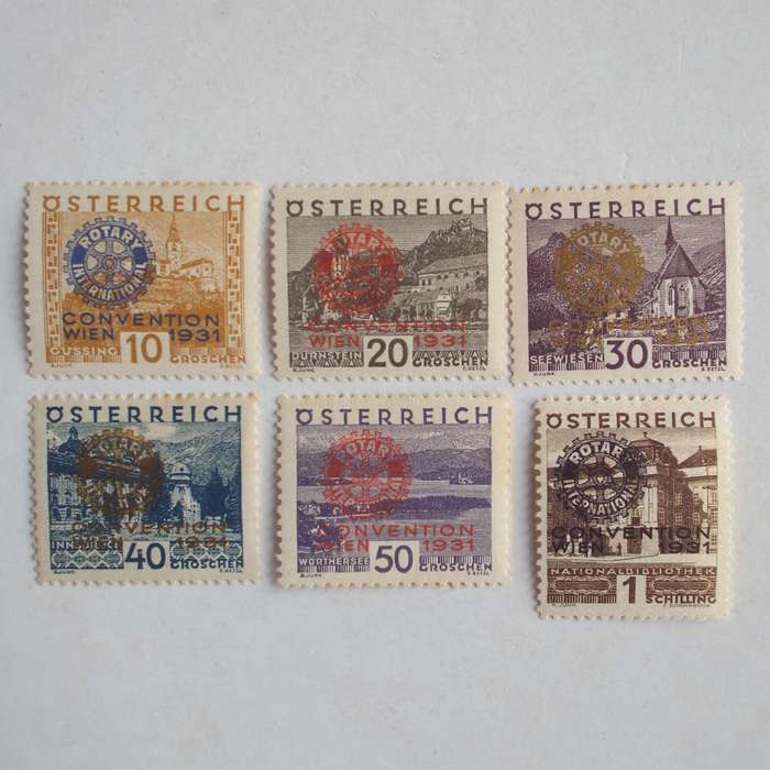 Austria - 1930 Rotary Congress, Vienna - Full Set of Singles - Unused