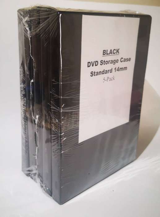 Empty BLACK - Standard DVD Storage Case for One disc (5 Piece) [New]