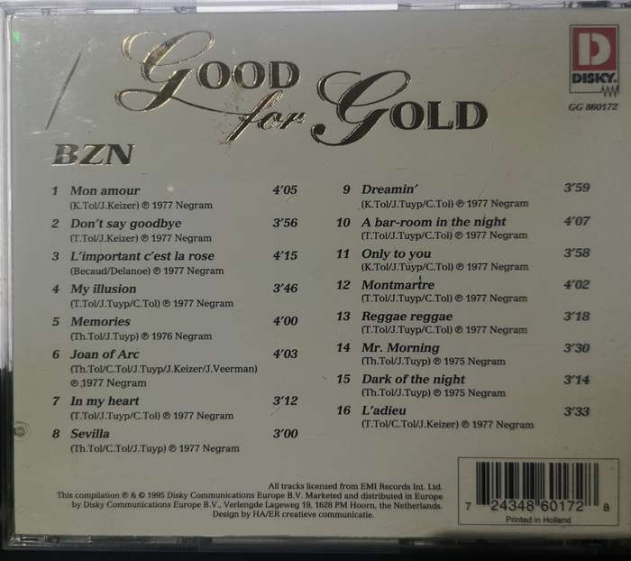 BZN - Good For Gold (CD)