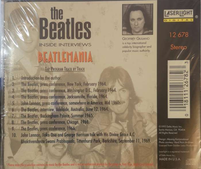 The Beatles - Inside Interviews: Beatlemania (CD) [New]