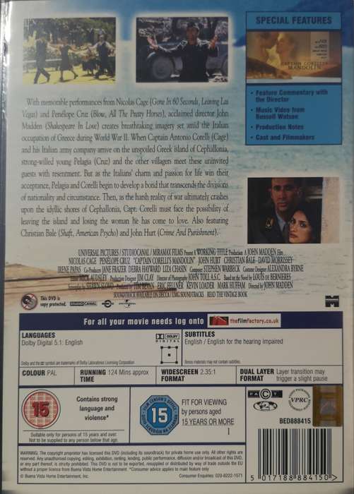 Captain Corelli`s Mandolin (DVD)