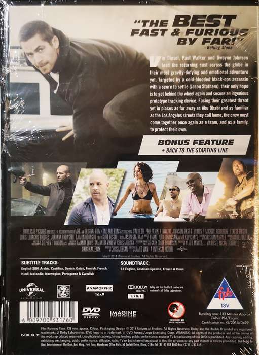 Fast & Furious 7 (2012) (DVD) [New]