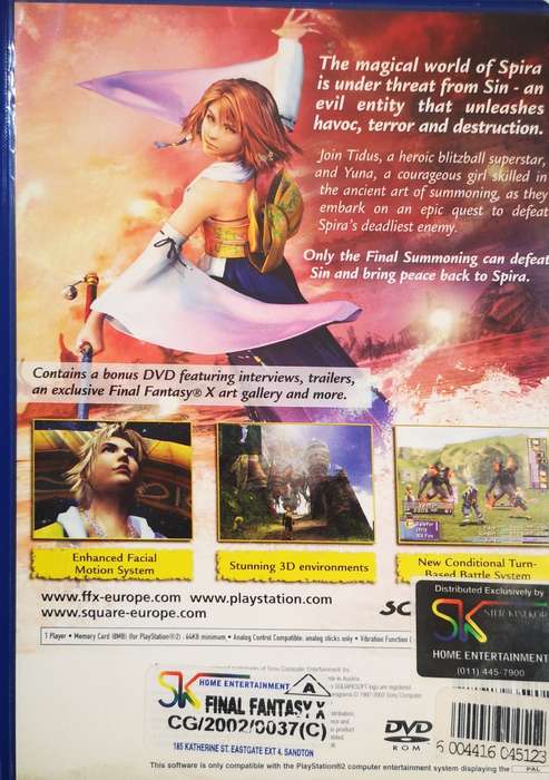Final Fantasy X + Bonus DVD (PS2)