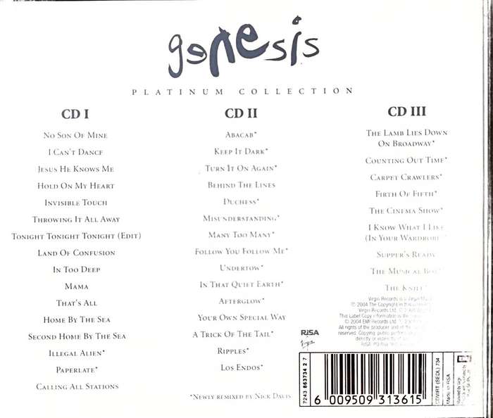 Genesis - Platinum Collection (3-CD)