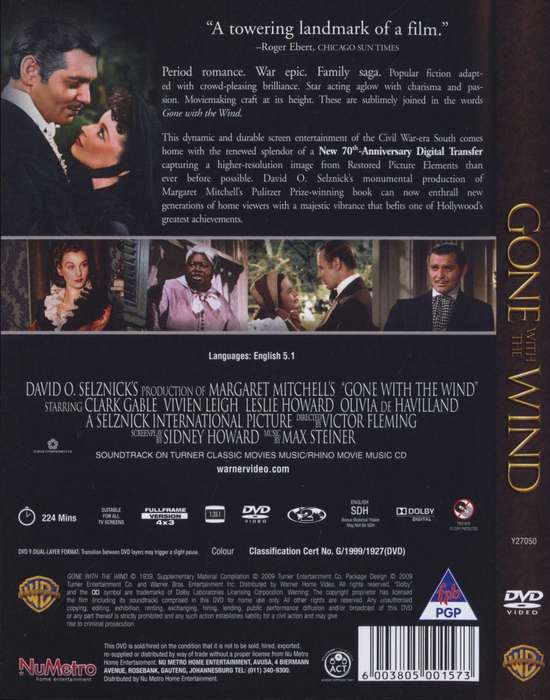 Gone With The Wind - 70th Anniversary Edition (1939) (DVD) [New]