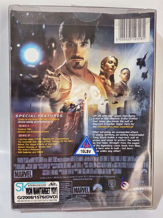 Iron Man Ultimate 2-Disc Edition DVD Mask Case (2-DVD)