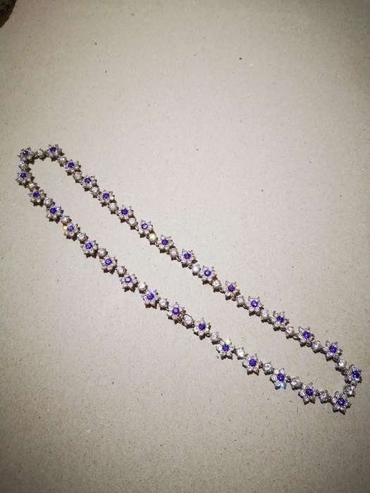 Item 1 - Purple and White Stone Necklace - Ideal for Matric Farewel