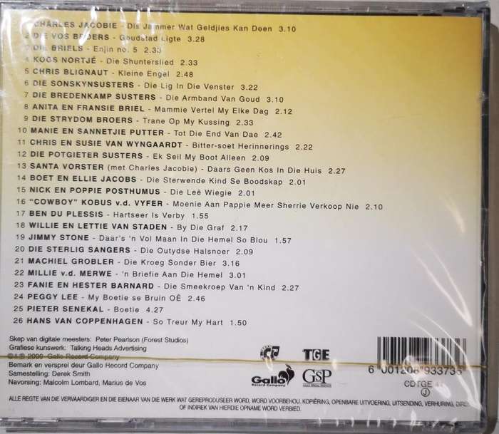 Boeremusiek - Liedjies van Lief & Leed - So Het Hulle Gesing (CD) [New]